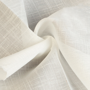 Off White Bambu Katlamalı Tül Perde