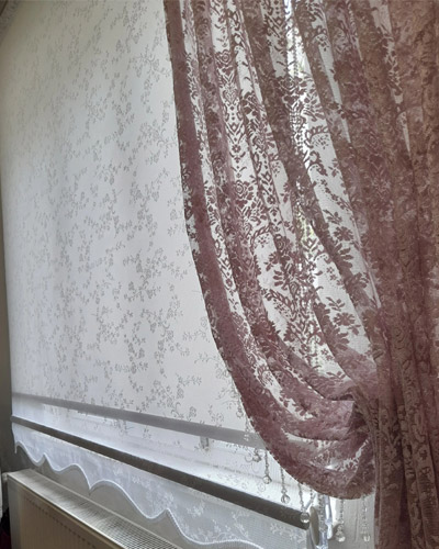 160x200 Brillant Çift Mekanizmalı Tül Stor Perde