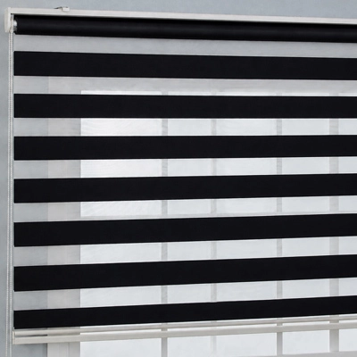 Siyah Blackout (Karartma) Zebra Stor Perde