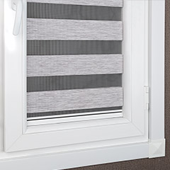 Kapı Pencere için Cama Takılan Yapıştırmalı Gri Zebra Perde