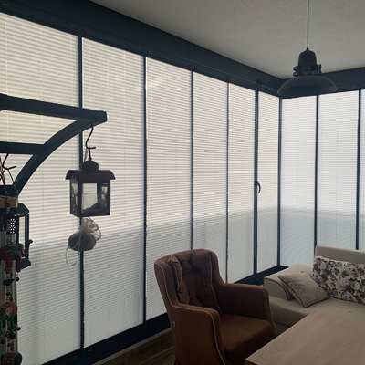 Kırık Beyaz Plicell Cam Balkon Perdesi Satın Al Kolayca Tak