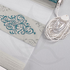 Simli Plise Zebra Perde Damask Desen