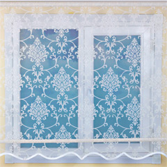 krem damask Tül Stor Perde
