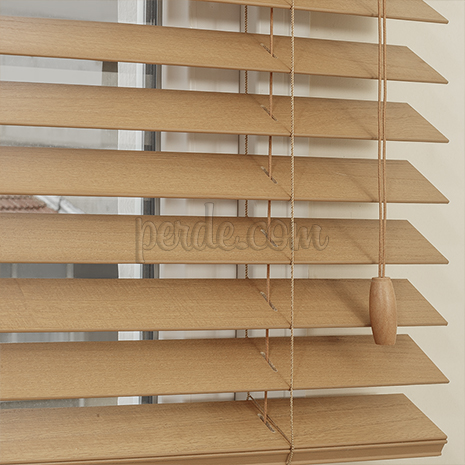 50mm Gerçek Ahşap Jaluzi Perde