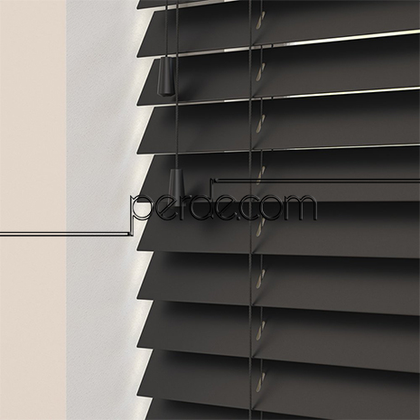 50mm Ahşap Görünümlü Jaluzi Perde ( Düz Pvc)