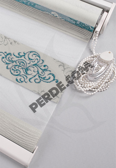 Simli Plise Zebra Perde Damask Desen