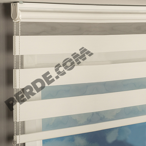 Zebra Perde Beyaz