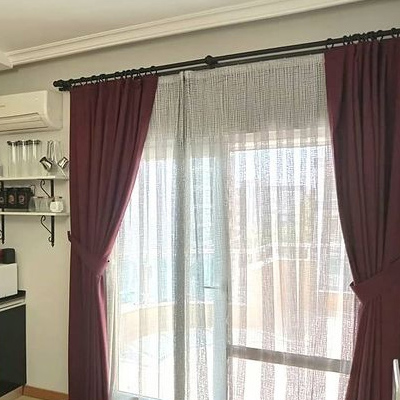 Mutfak Ahşap Rustik Perde Askısı