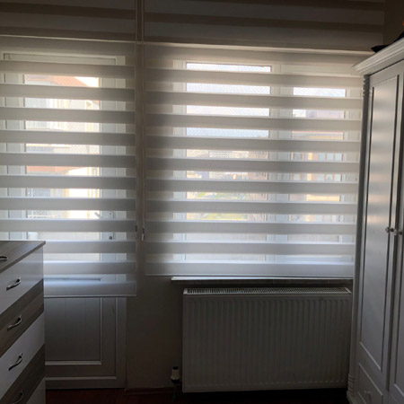 Beyaz Zebra Perde 140x200 ve 90x260