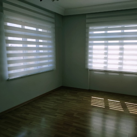 Beyaz Zebra Perde 200x200