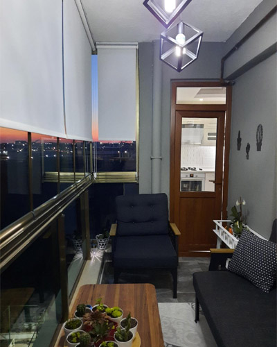 Cam balkon stor perde