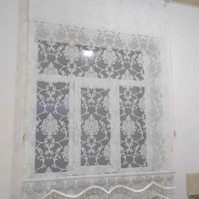 Damask desen tül stor perde