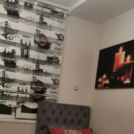 Desenli zebra perde