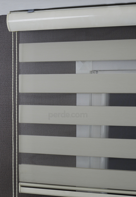 Kapalı kasa krem zebra stor perde 120x200 140x200 ve 180x200