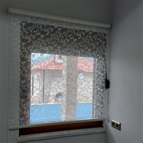 Krem Sarmaşık Tül Stor Perde