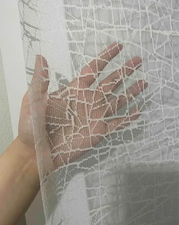 Örme tül stor perde - Kırık beyaz çift mekanizmalı karartma