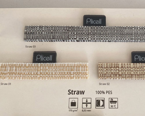 Plicell Hasır ve Saman Desenli Cam Balkon Perdesi Renkleri