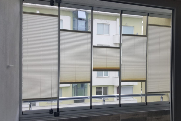 Plise perde cam balkon
