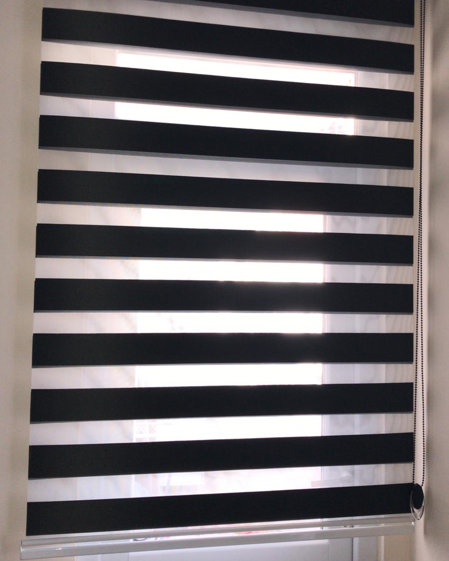 Siyah Blackout Zebra Stor Perde