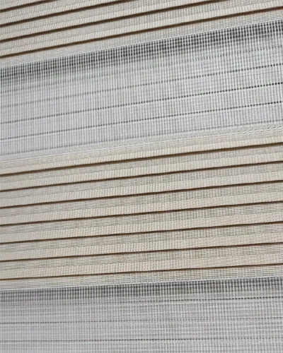 Yatak odası çift mekanizmalı zebra ve karartma stor perde