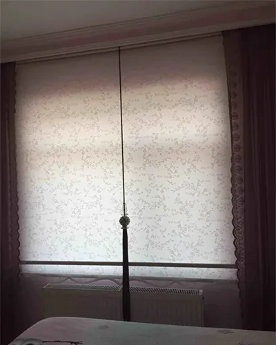 Yatak odasına çift mekanizmalı stor perde